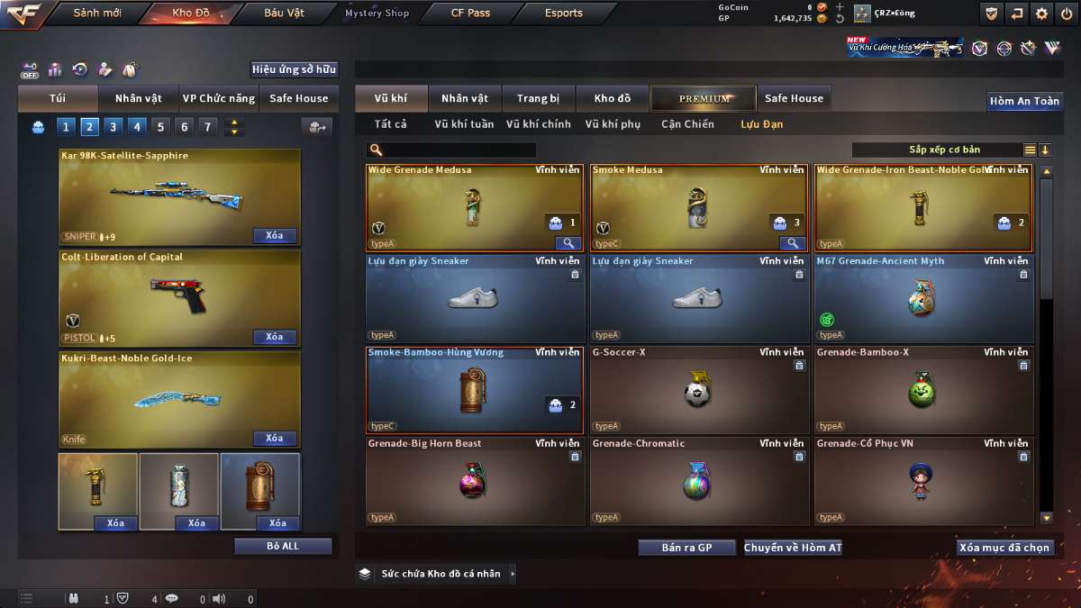 shop acc cf uy tin gia re